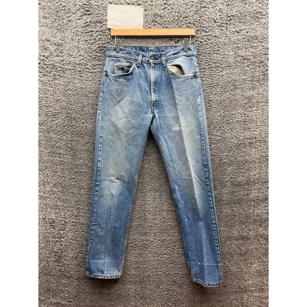 Vintage 60s 70s Levi's Big E Orange Tab Denim Jeans Medium Wash Size 32 x 32